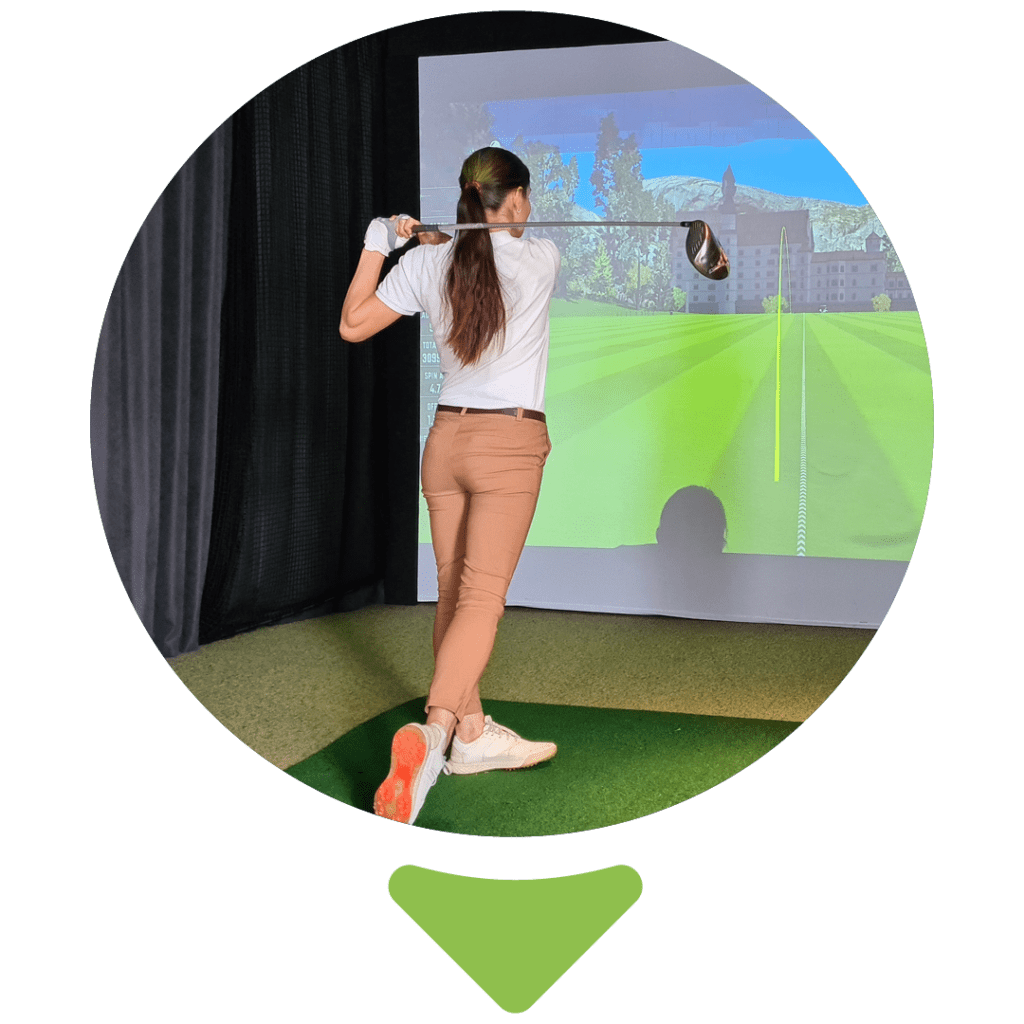 woman playing golf